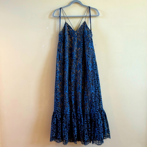 Anthropologie Dresses & Skirts - Never worn blue lace midi Anthropologie dress!